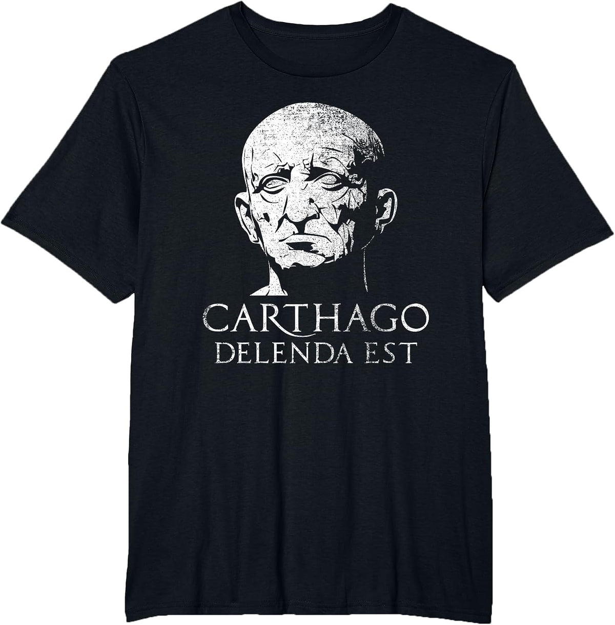 Carthago Delenda Est Cato The Elder Quote T-Shirt - Black