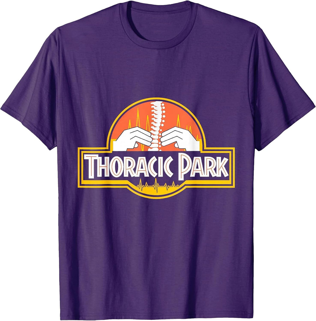 Thoracic Spine Park Chiropractor Orthopedist T-Shirt - Purple