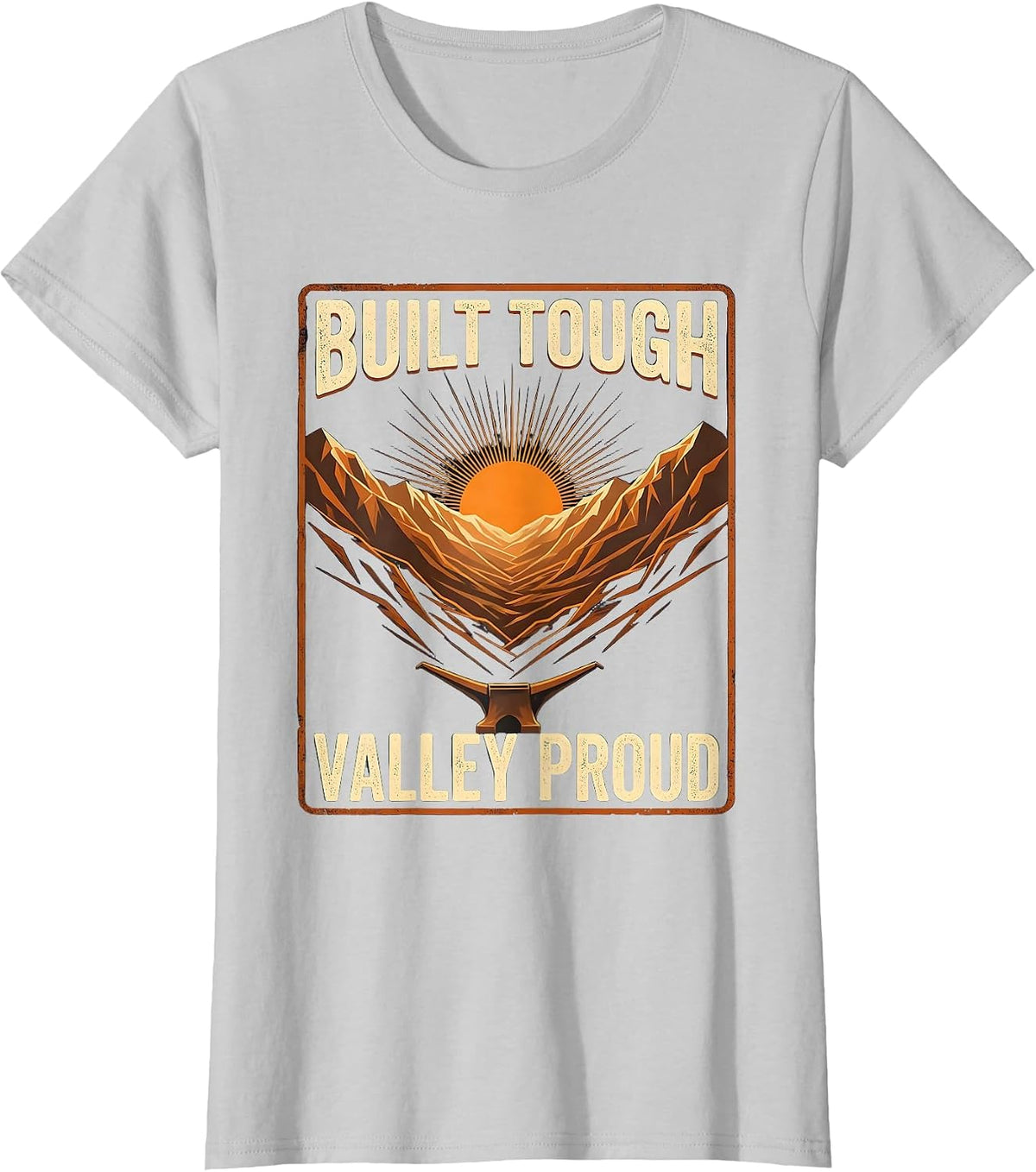 Women's Built Tough Valley Proud Valley Forge Automotive T-Shirt - Silver Grey