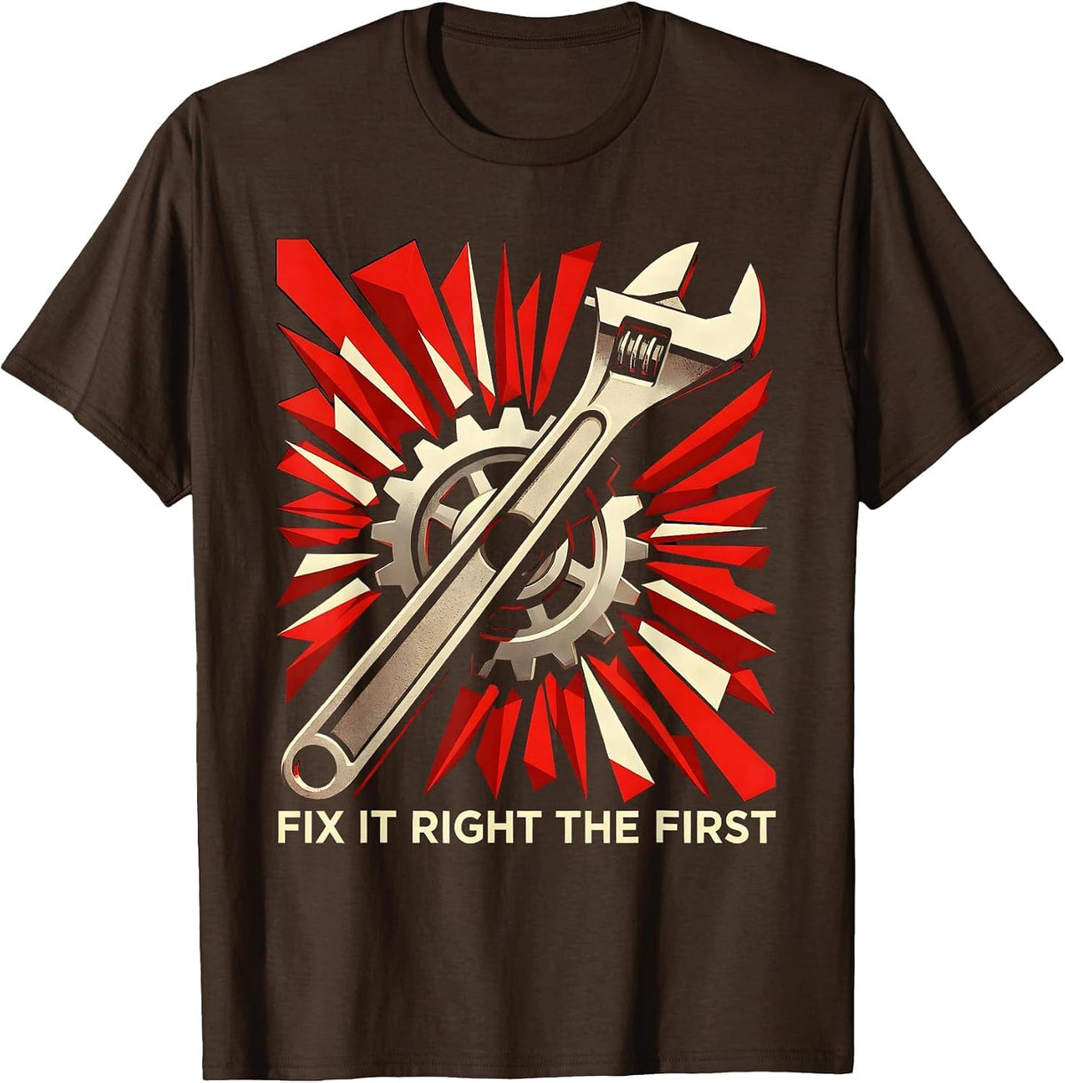 Valley Forge Automotive Fix It Right the First Time T-Shirt - Brown