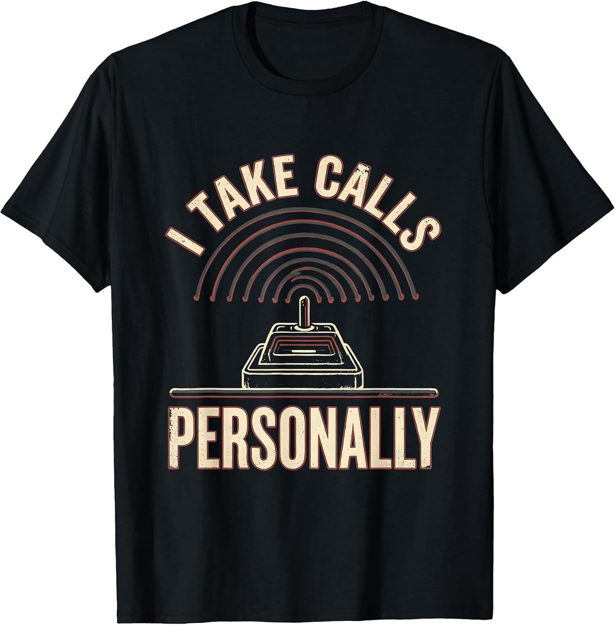 Men's I Take Calls Personally Vintage Ham Radio Operator Funny T-Shirt - Black
