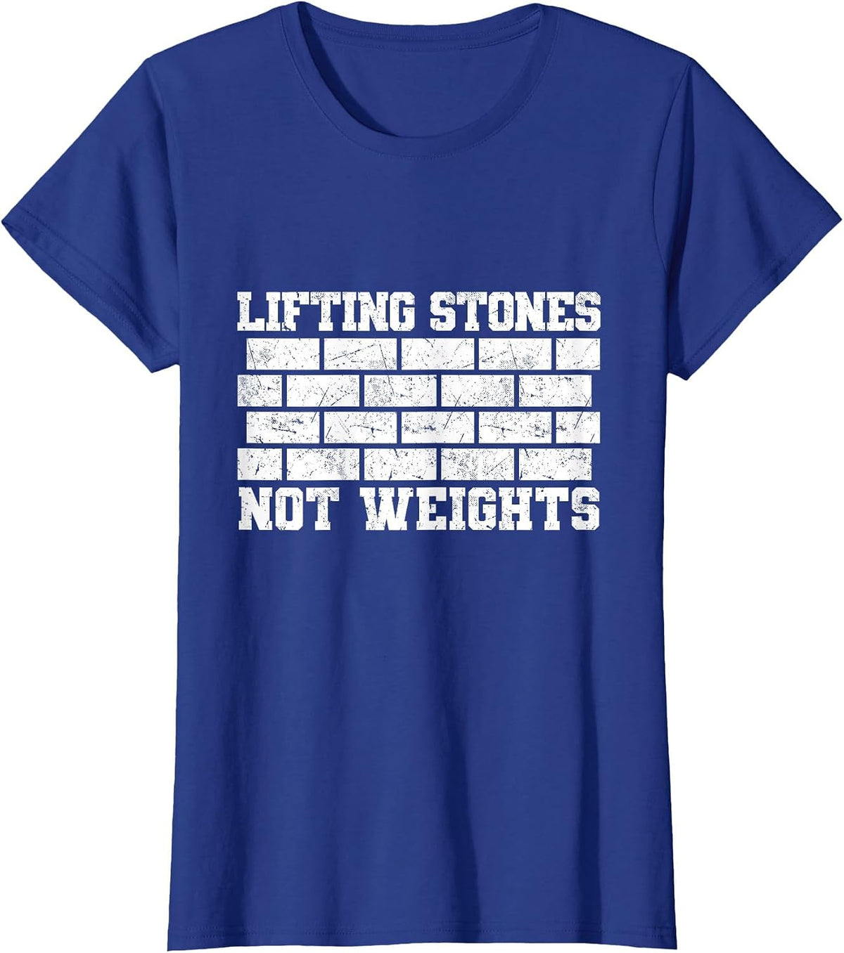 Lifting Stones Not Weights | Masonry Mason T-Shirt - Royal Blue