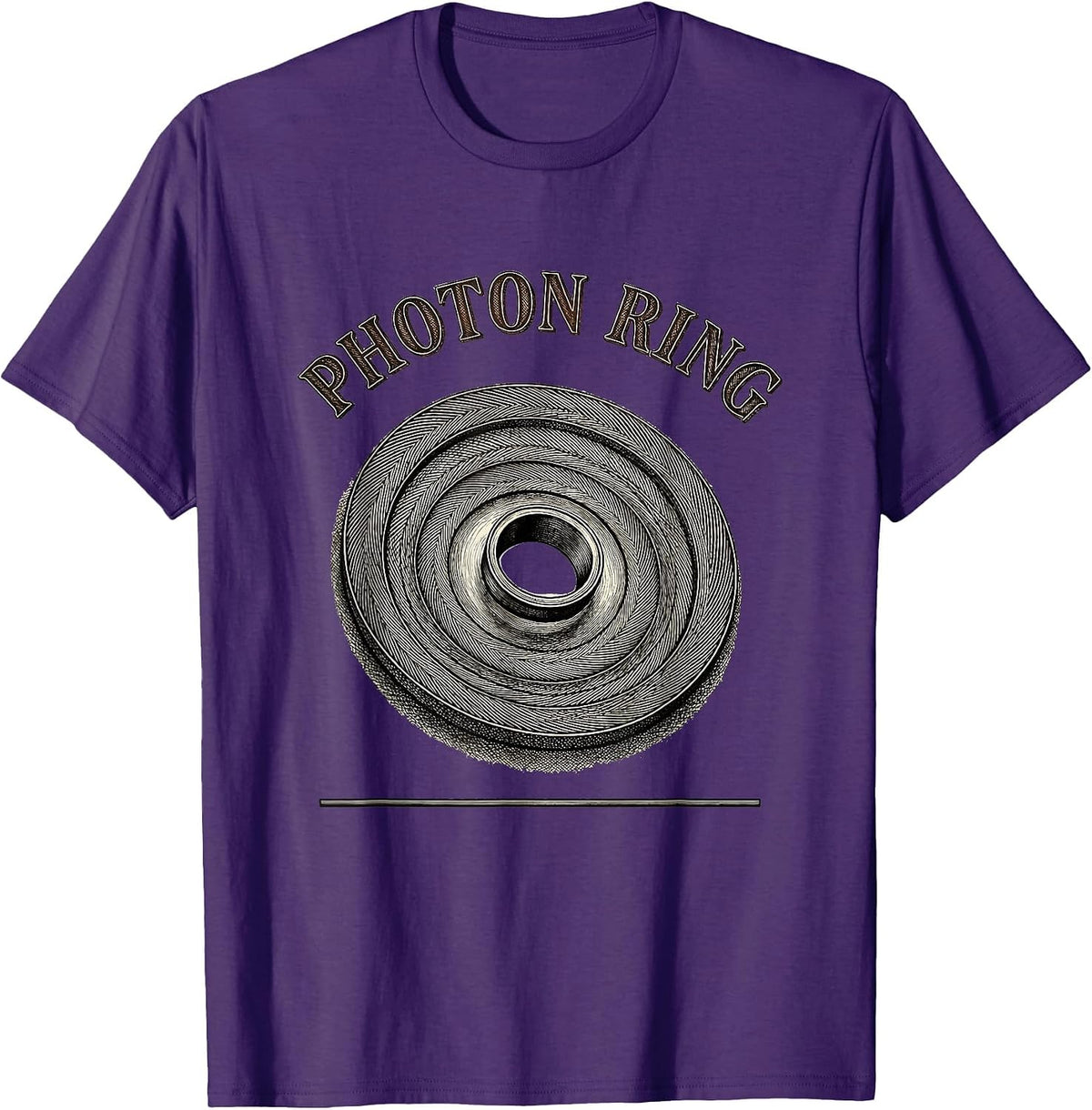 Photon Ring Black Hole Astrophysics Science Equation Physics T-Shirt - Purple