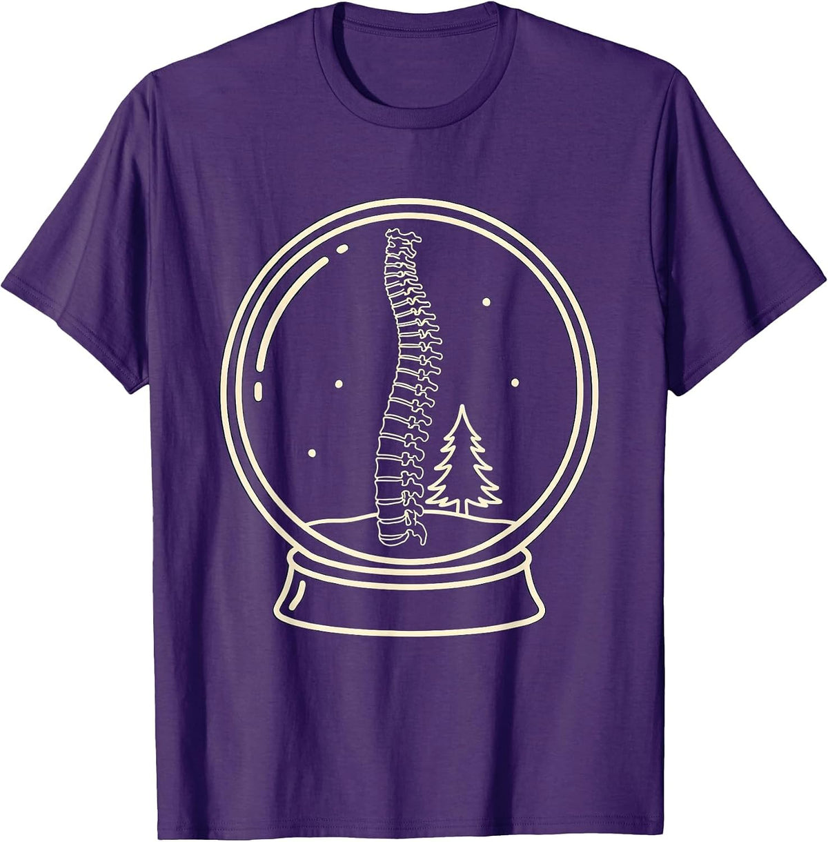 Skeleton Scan Window Radiology Tech Christmas Humor T-Shirt - Purple