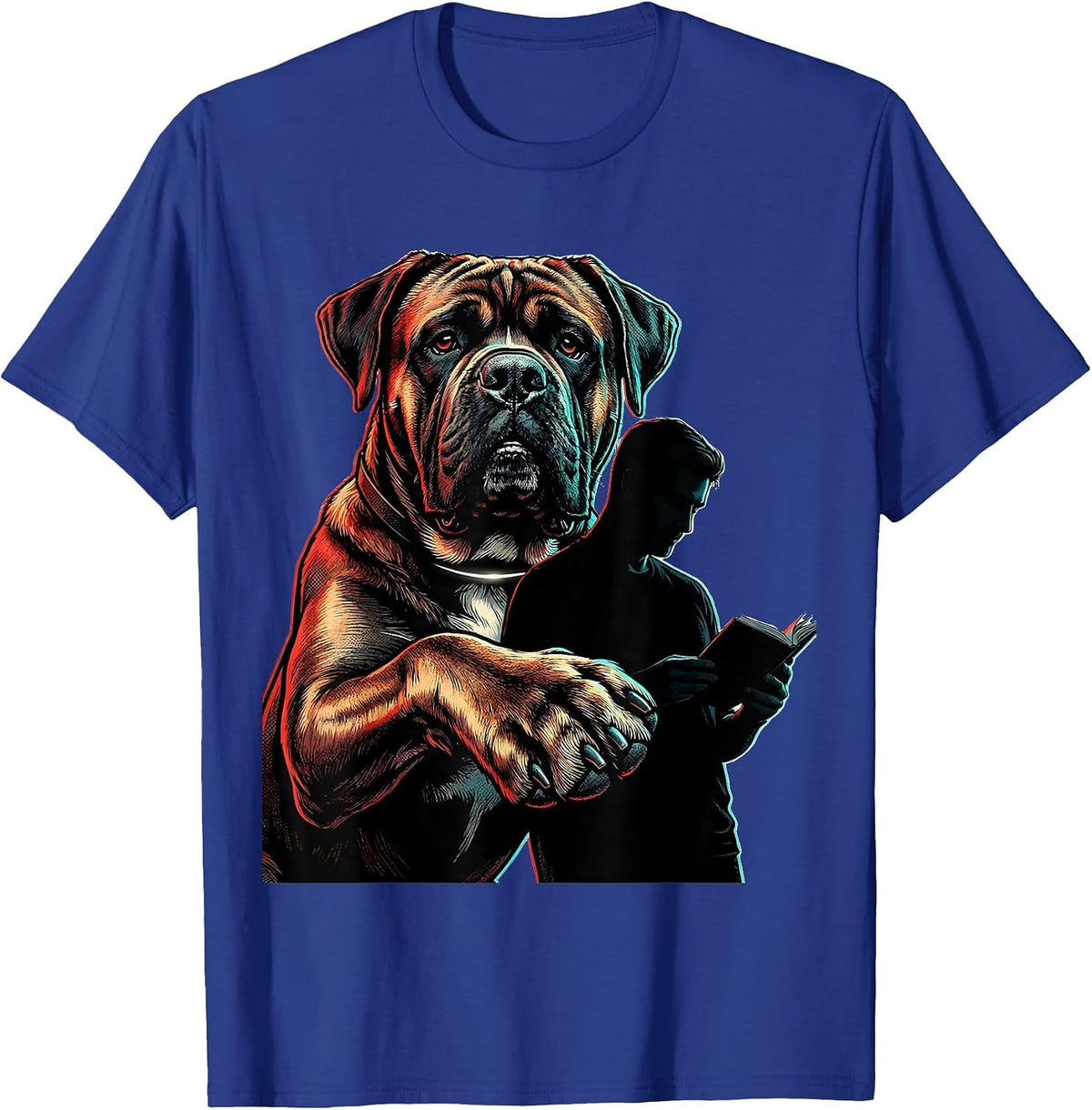 Men's Cane Corso Owner Pop Art Dog Dad Humor T-Shirt - Royal Blue