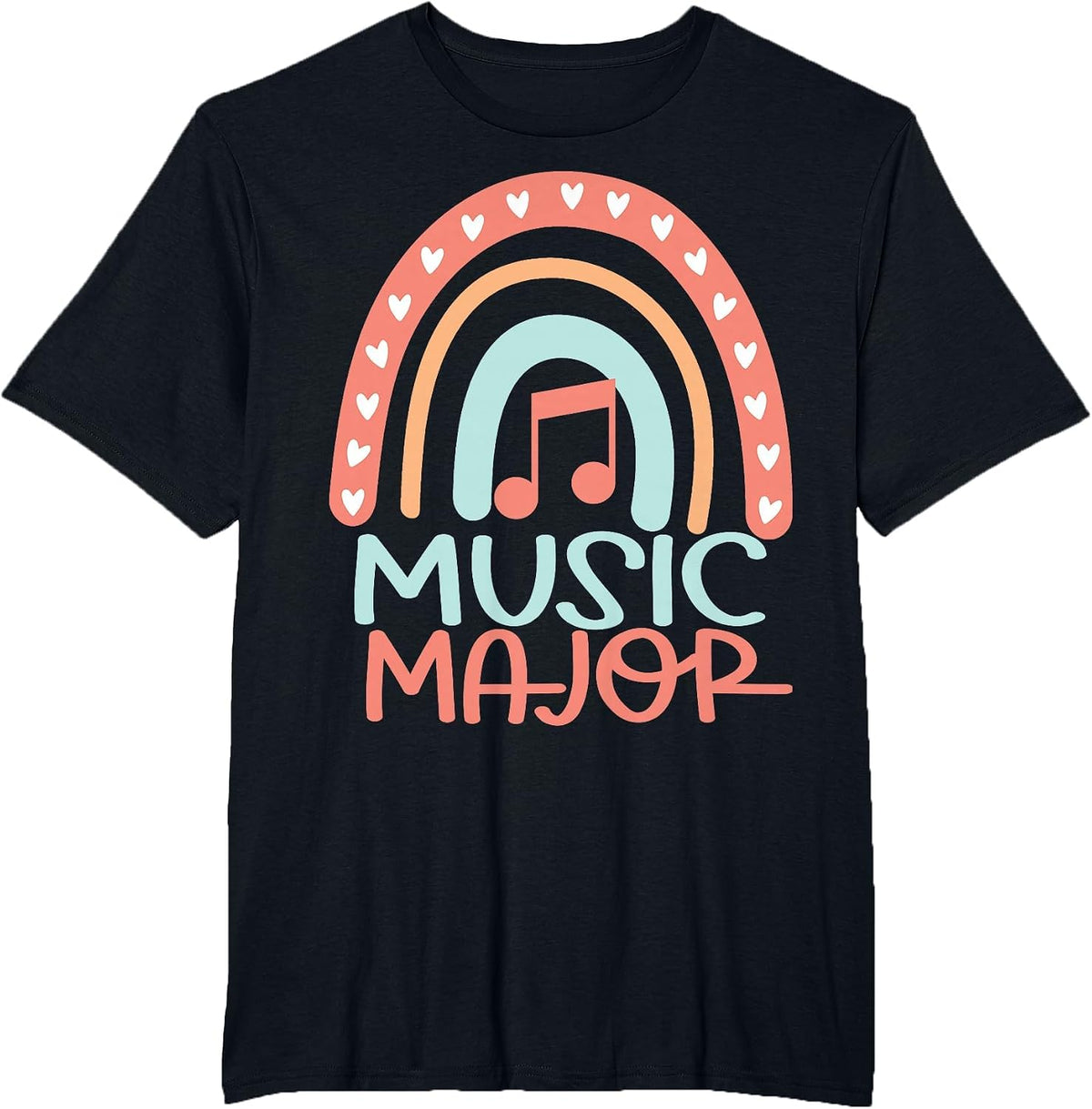 Music Major College T-Shirt - Black