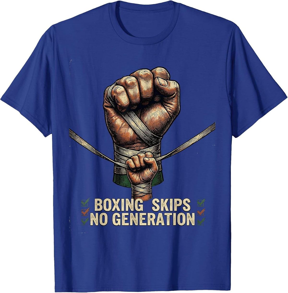 Boxing Skips No Generation Vintage Boxing Fan Gift T-Shirt - Royal Blue