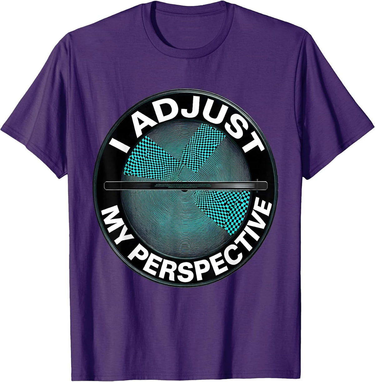 Men's I Adjust My Perspective Funny Optometrist Eye Doctor Humor T-Shirt - Purple