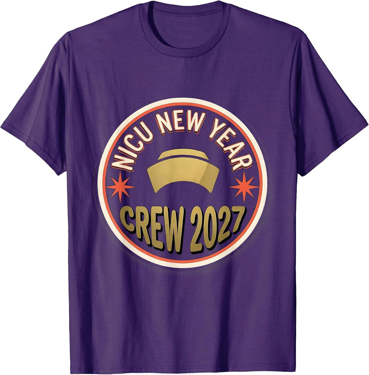 NICU New Year Crew 2027 Funny Nurse Crew New Years Eve Party T-Shirt - Purple