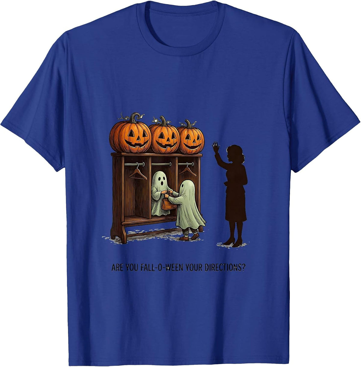 Are You Fall-O-Ween Your Directions Funny Teacher Halloween T-Shirt - Royal Blue