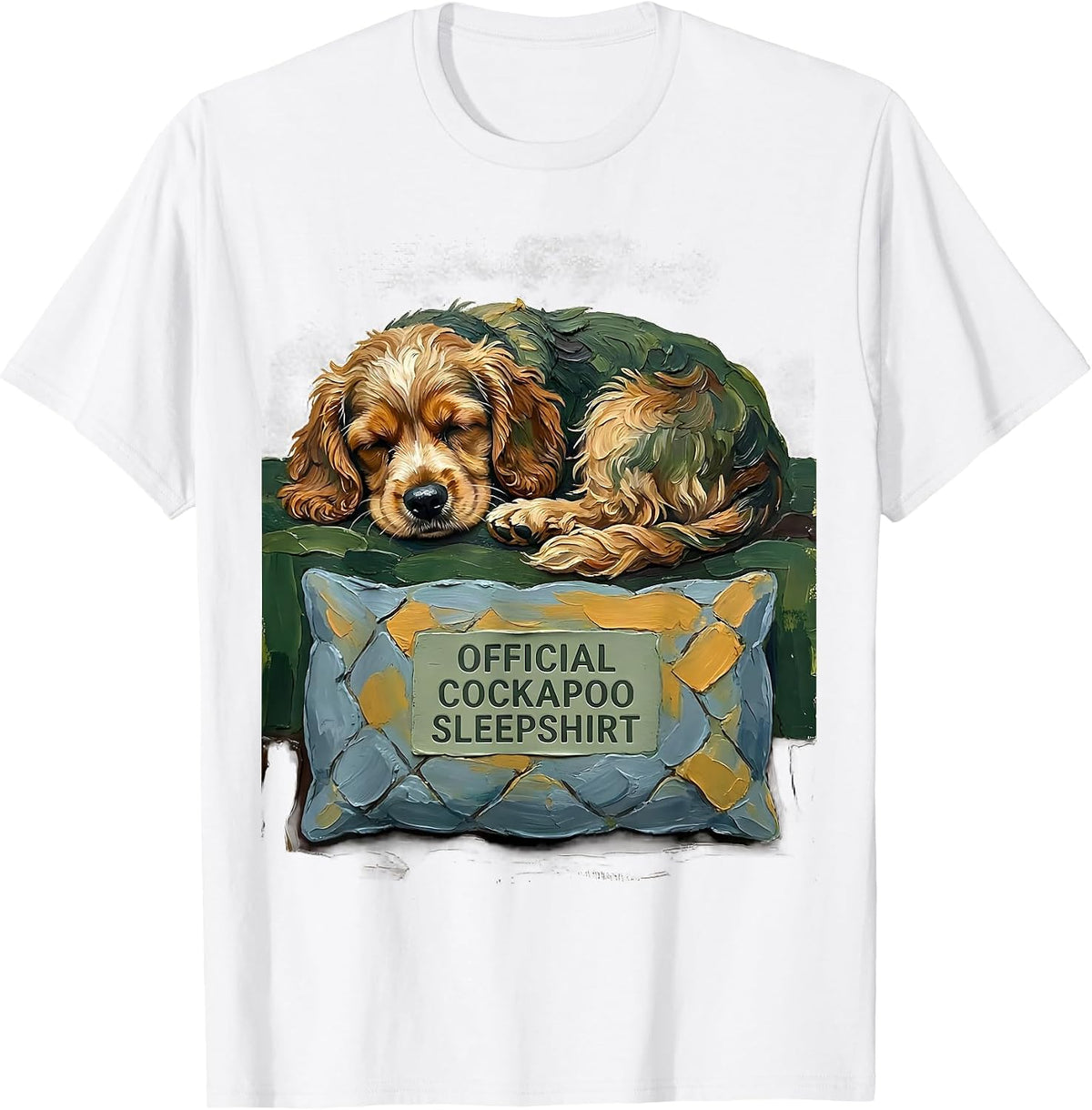 OFFICIAL COCKAPOO SLEEPSHIRT Cozy Dog Lover Gift T-Shirt - White