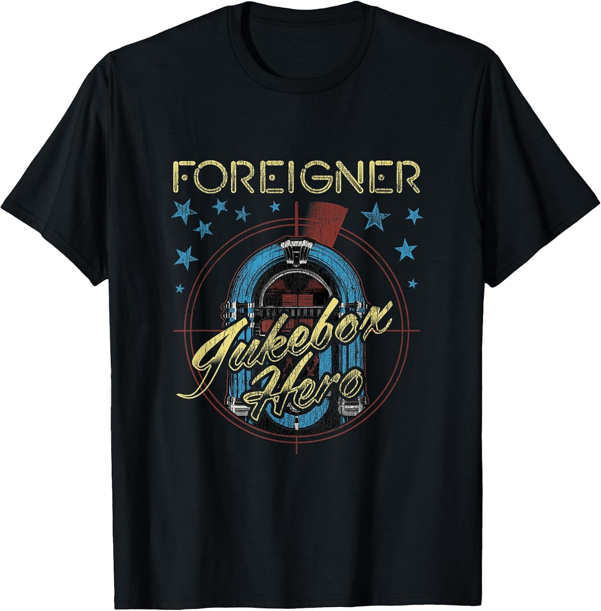 Foreigner Rock Band Jukebox American Cladsic PAPL2696 T-Shirt - Black