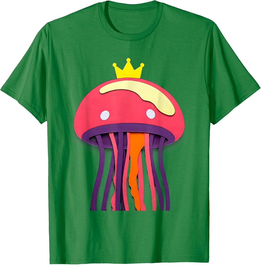 Men's Oversized Domed Jellyfish Gummy Pop Ocean Animal Lover T-Shirt - Kelly Green