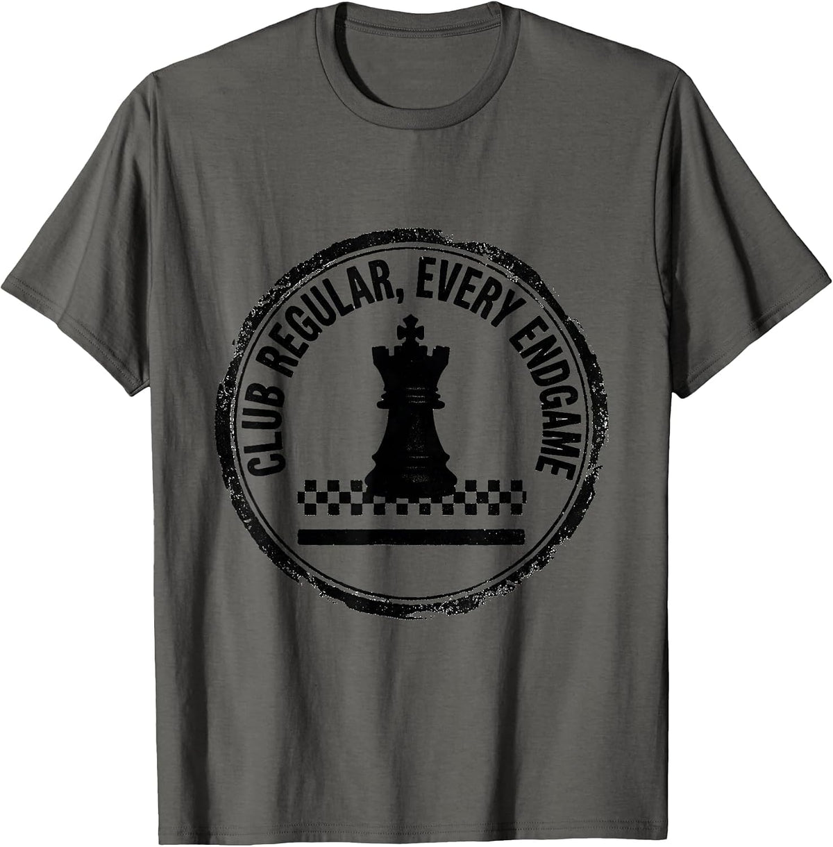 Club Regular Every Endgame Chess Player Club Enthusiast T-Shirt - Asphalt Grey