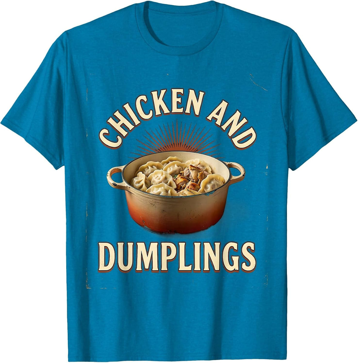Chicken and Dumplings Bootleg 90's Rap Rock Vintage Funny T-Shirt - Sapphire Blue