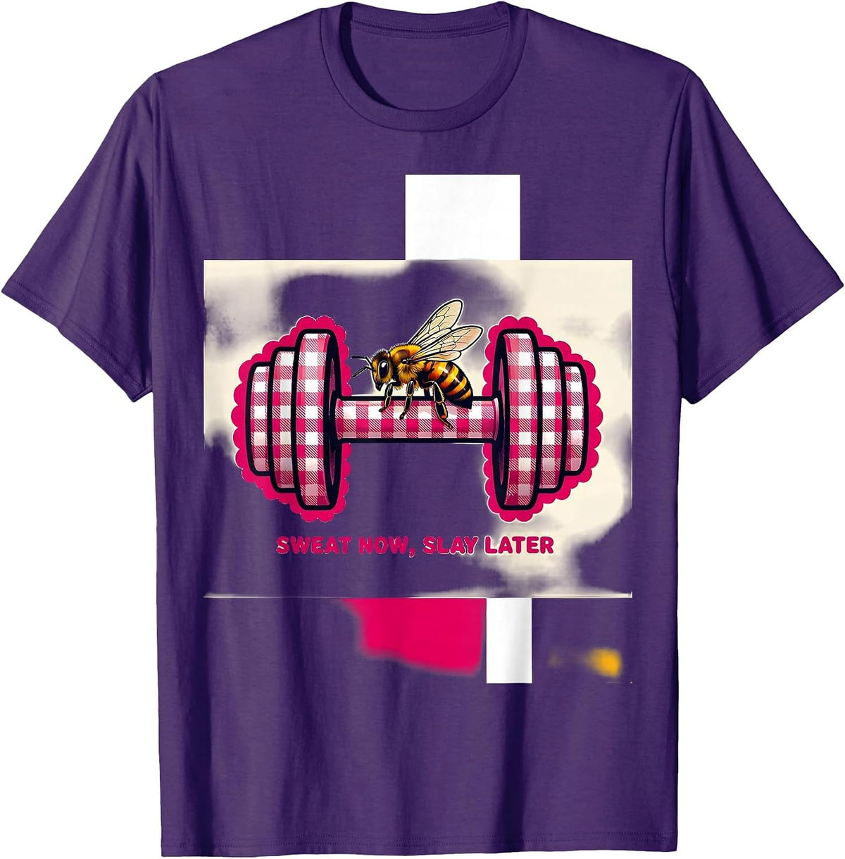 Sweat Now Slay Later Athleisure Motivational Design T-Shirt - Purple