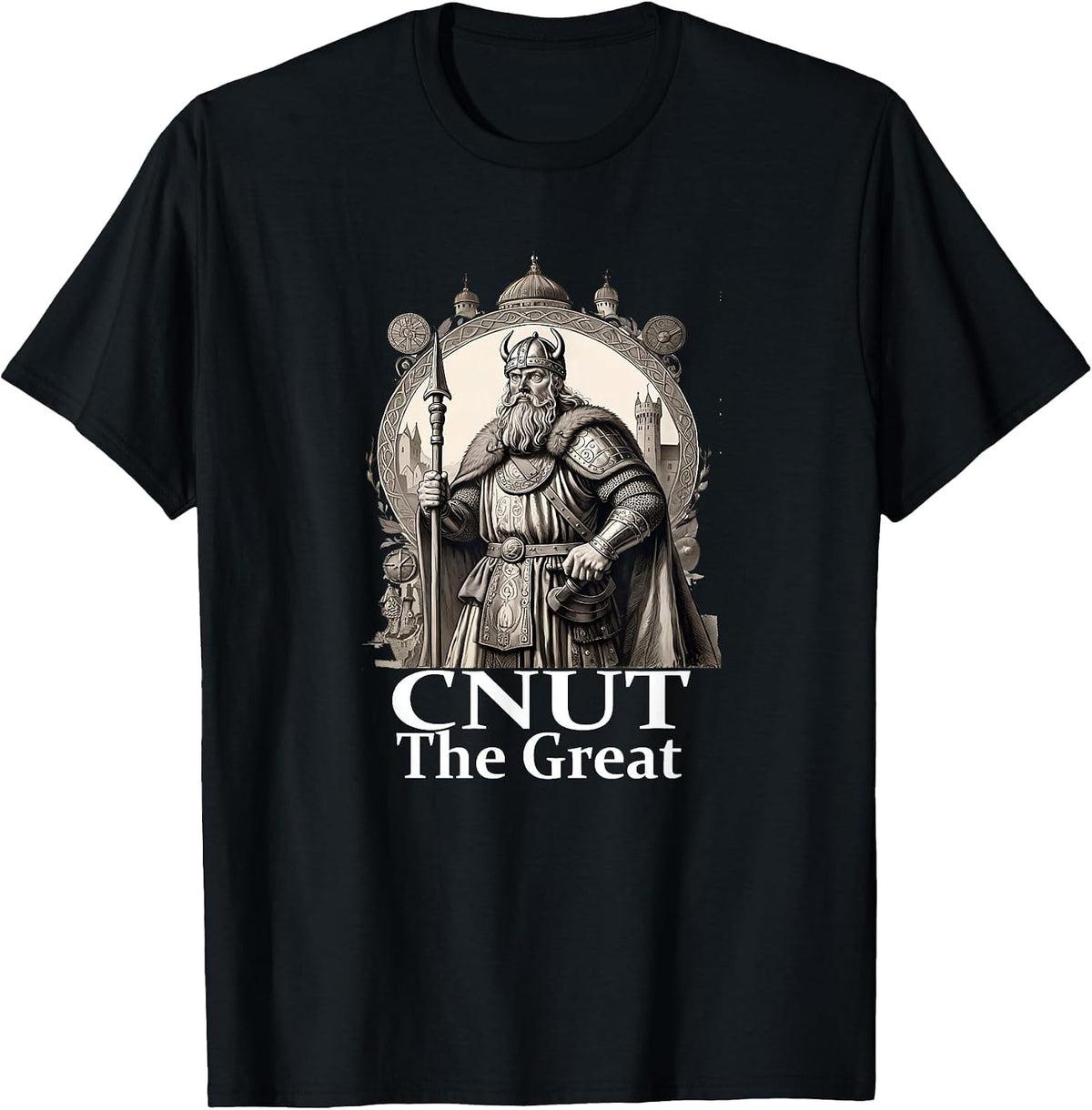 Cnut The Great - King of England, Denmark & Norway T-Shirt - Black