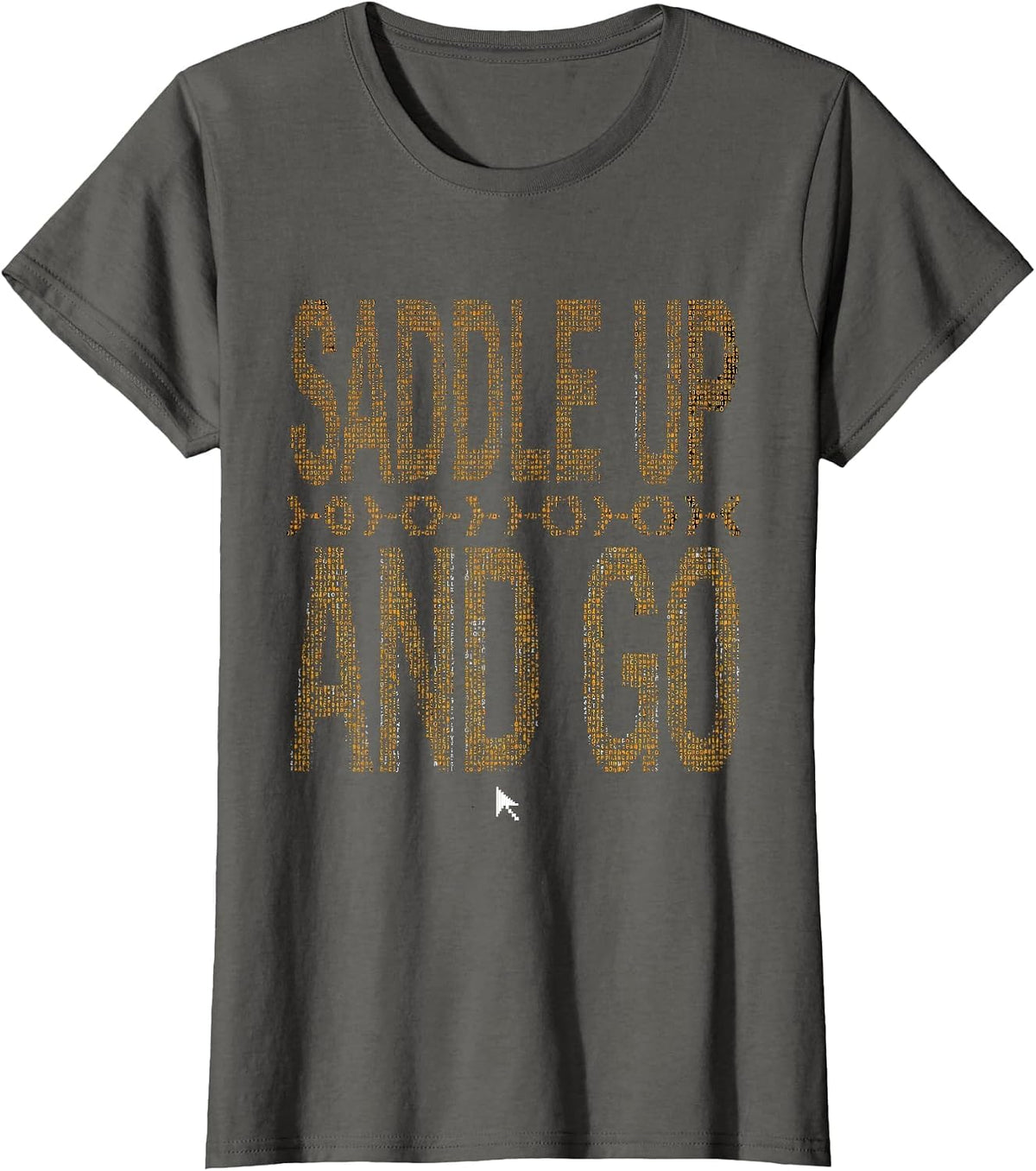 Women's Saddle Up and Go Cycling Bike Rider Design T-Shirt - Asphalt Grey