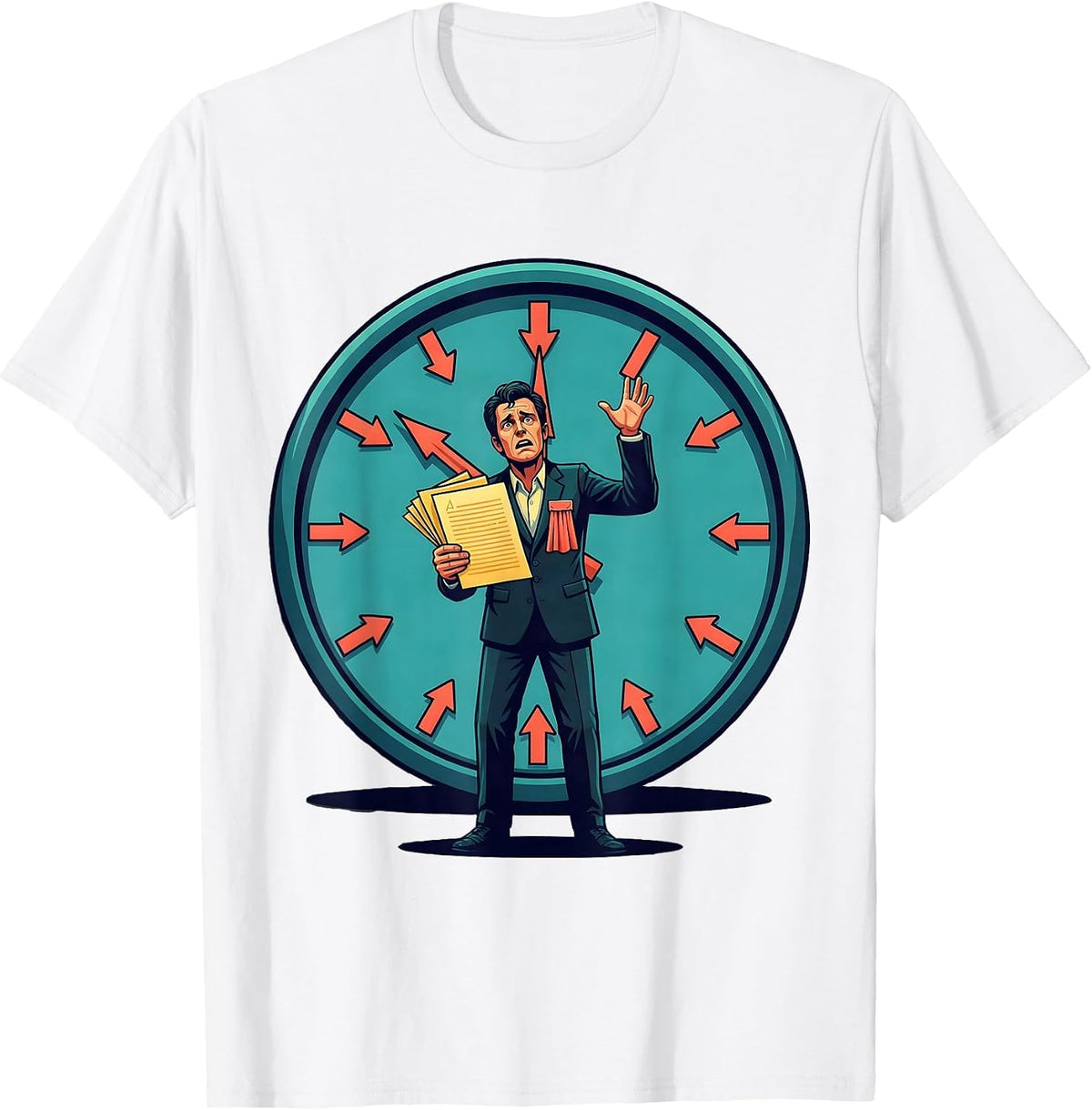Men's Theater Kid Rehearsal Clock Funny Musical Theatre Gift T-Shirt - White