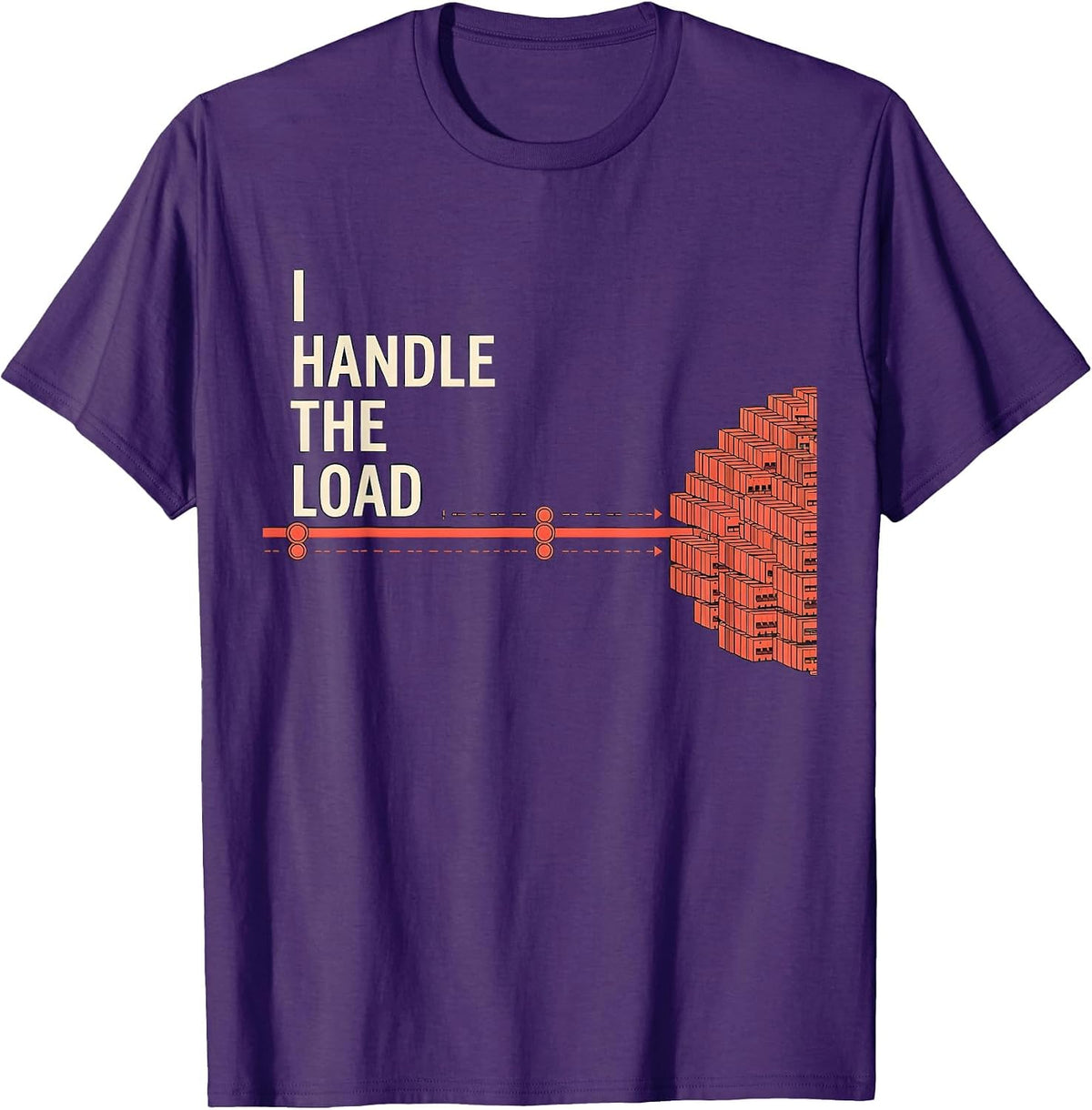I Handle The Load Funny Electrician Lineman Trade Pride T-Shirt - Purple