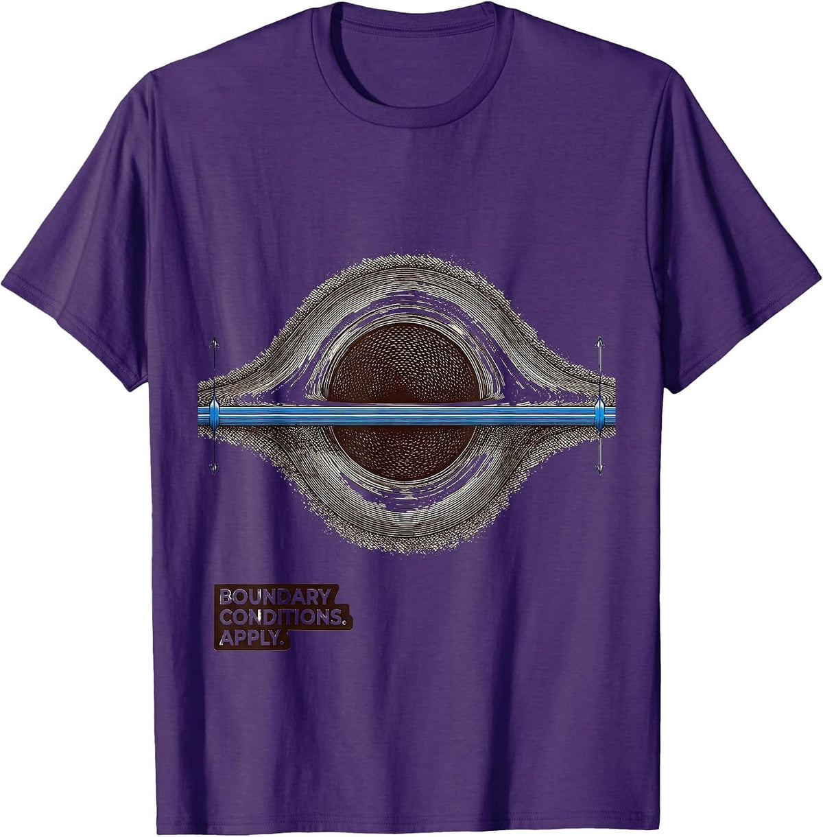 Boundary Conditions Apply Physics Astrophysicist Science T-Shirt - Purple