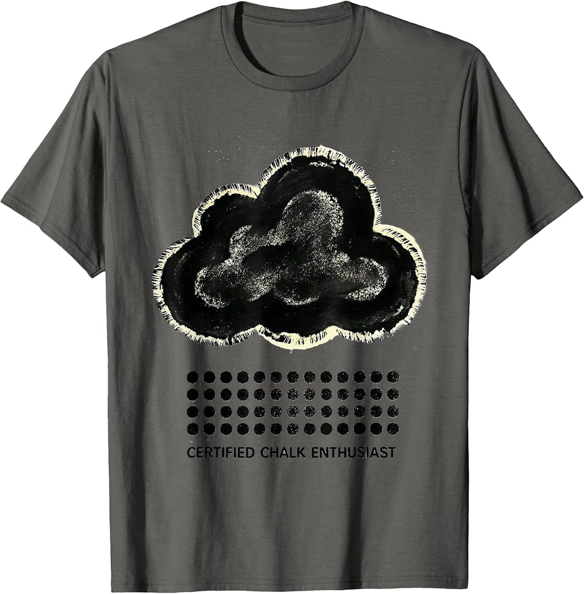 Certified Chalk Enthusiast Funny Rock Climbing Bouldering T-Shirt - Asphalt Grey