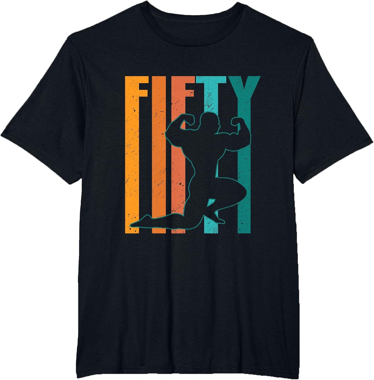 Bodybuilding 50th Birthday Weightlifting Bodybuilder T-Shirt - Black