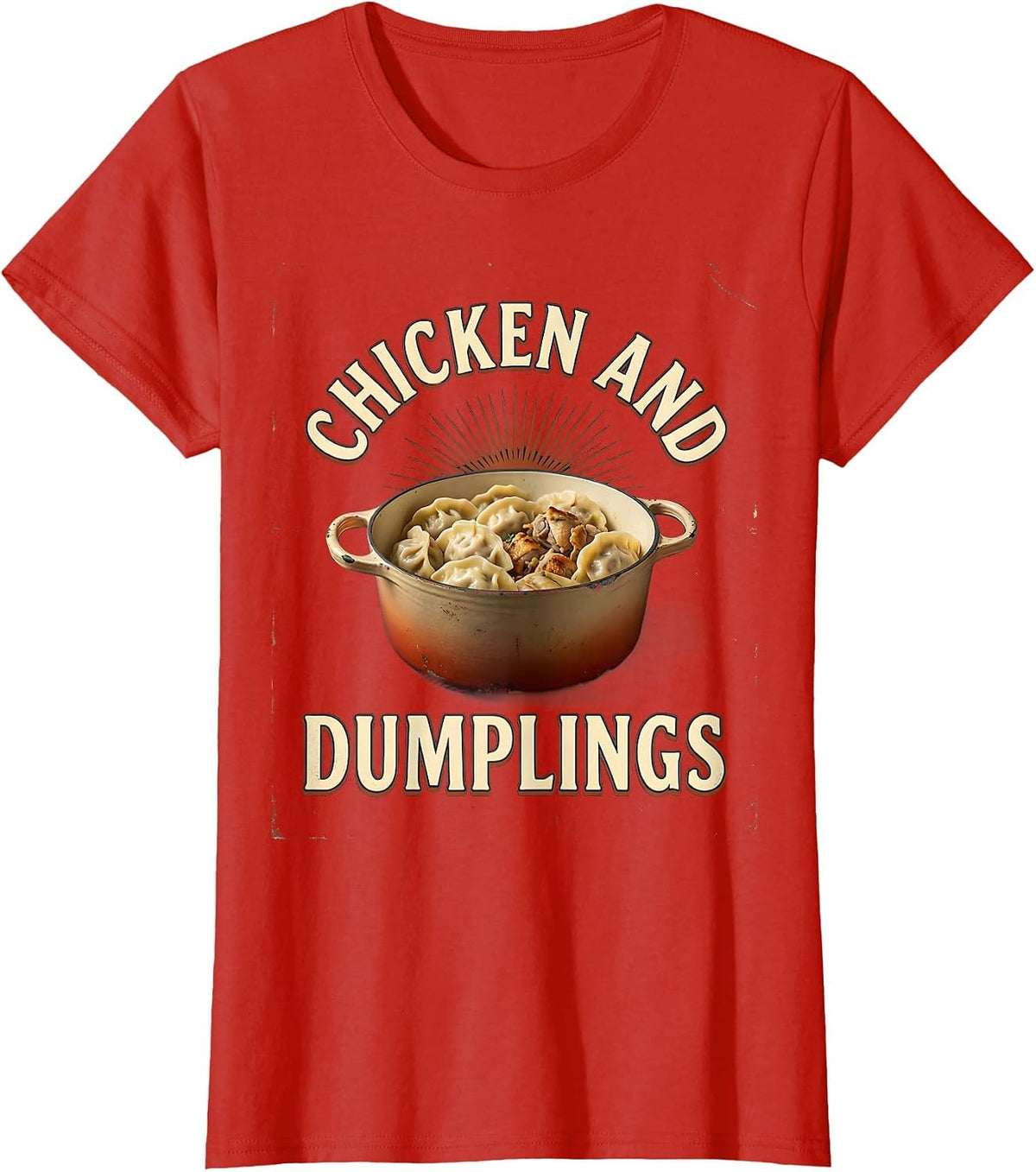 Chicken and Dumplings Bootleg 90's Rap Rock Vintage Funny T-Shirt - Red