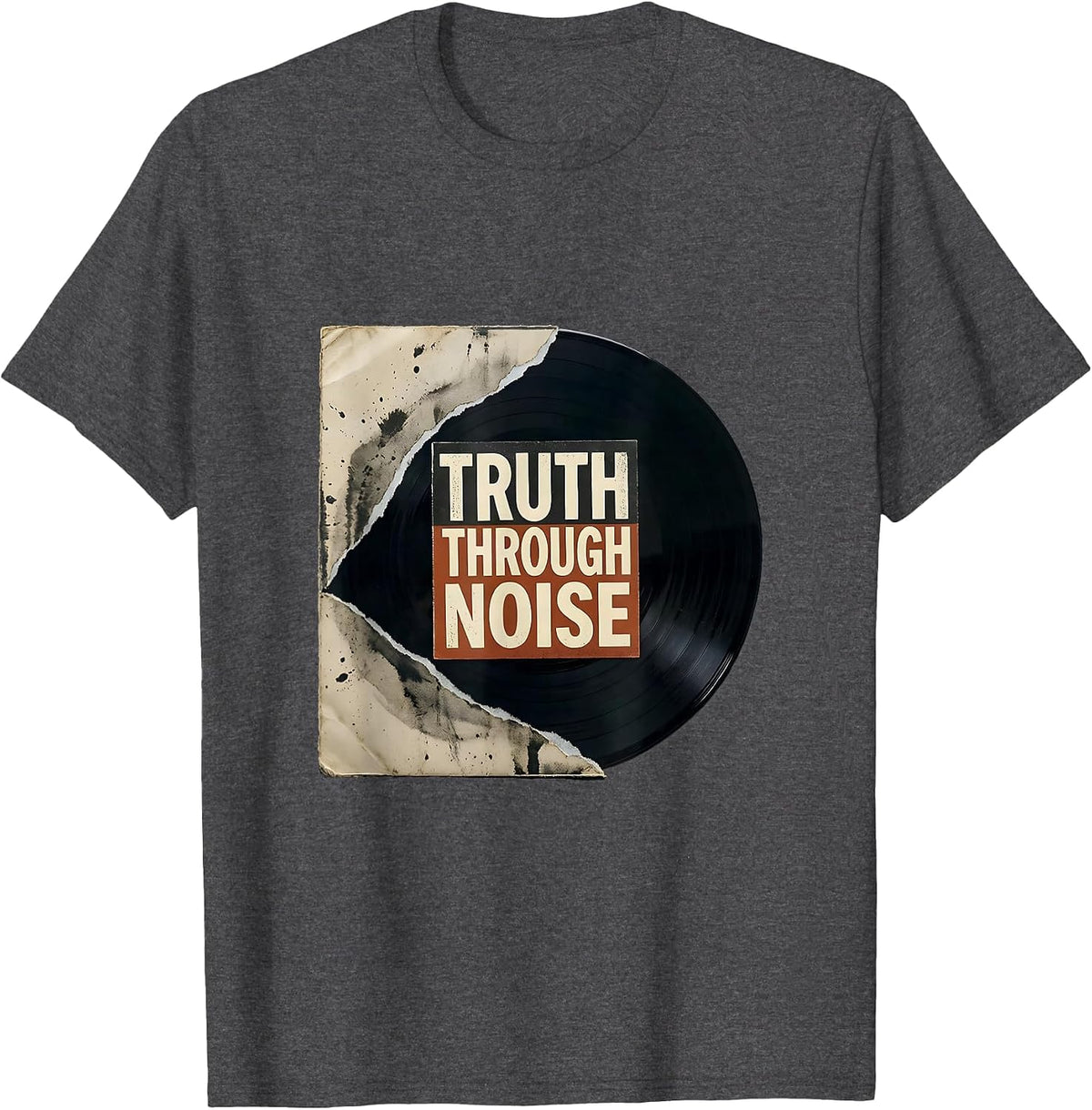 Truth Through Noise Vintage Punk Rock Music Fan T-Shirt - Dark Heather Grey