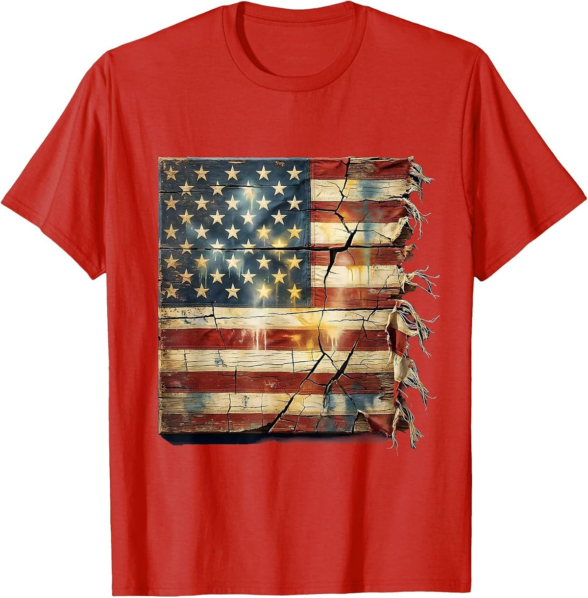 Men's Cowboy Riding Horse Desert Sunset Illustration T-Shirt - Red