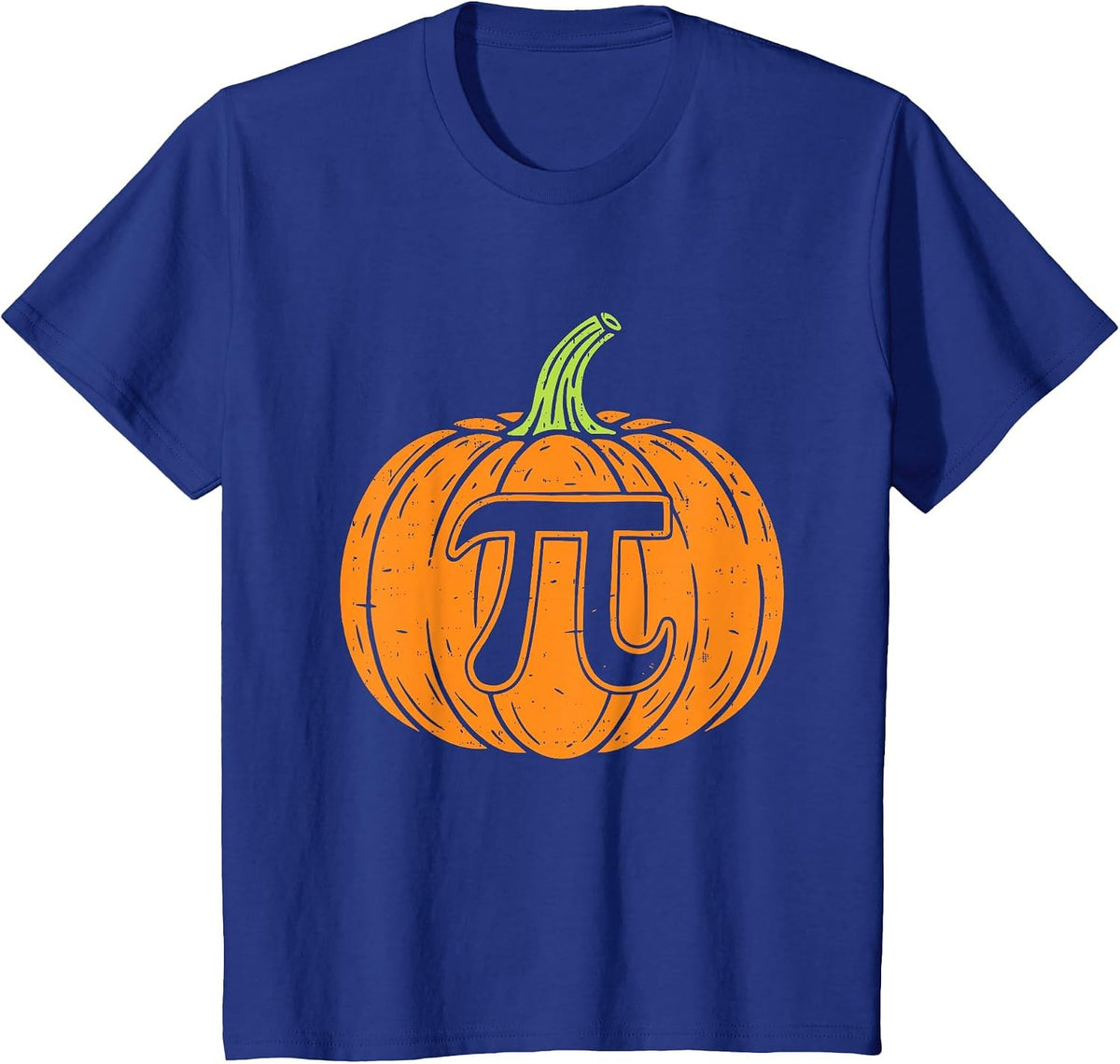 Pumpkin Pi Symbol Funny Math Nerd Spooky Halloween Pi Day T-Shirt - Royal Blue