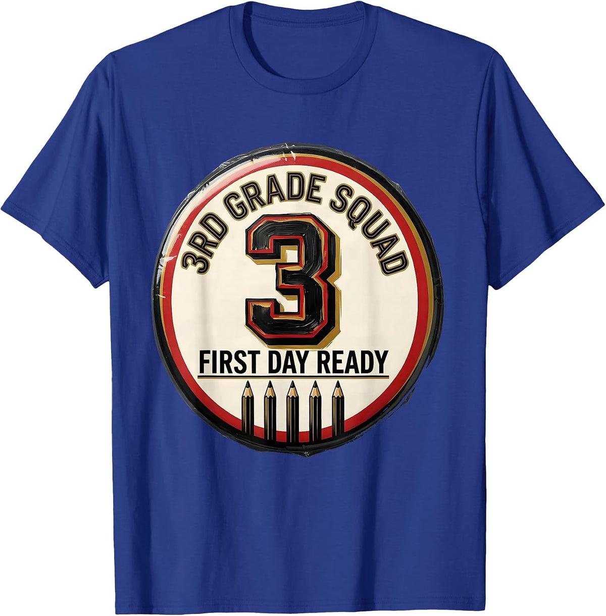 Men's 3rd Grade Squad First Day Ready Teacher Back To School T-Shirt - Royal Blue