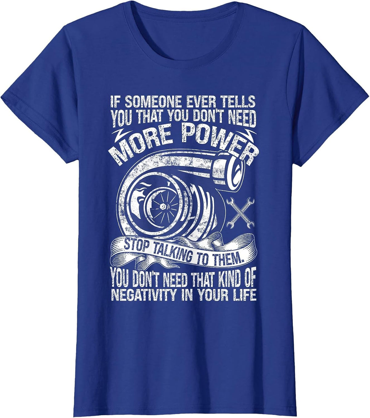 Mechanic Car Guy More Car Power T-Shirt - Royal Blue