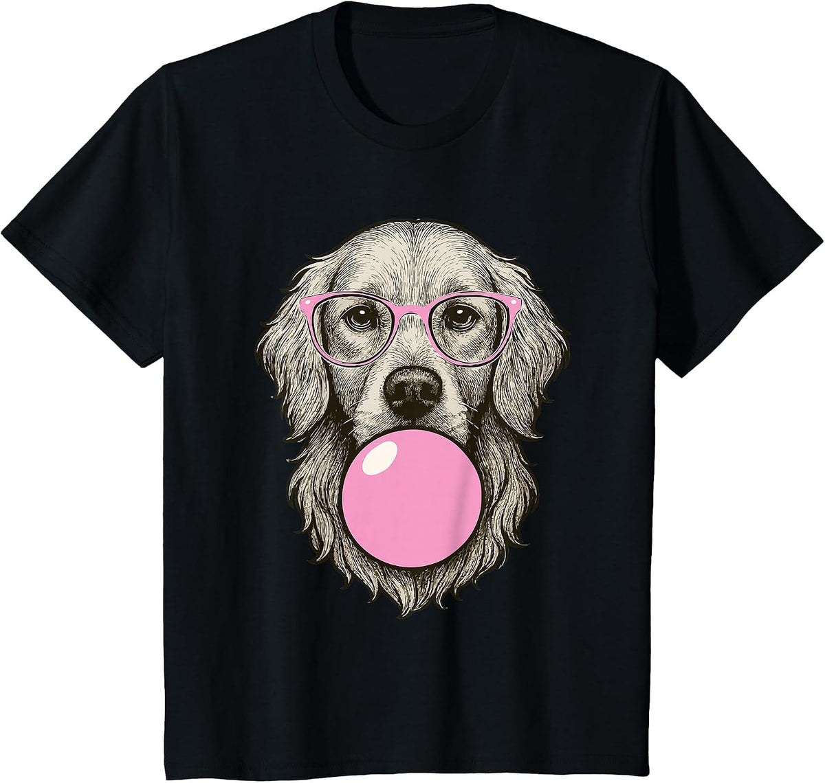 Cute Golden Retriever Shirt for Women Funny Dog Lovers T-Shirt - Black