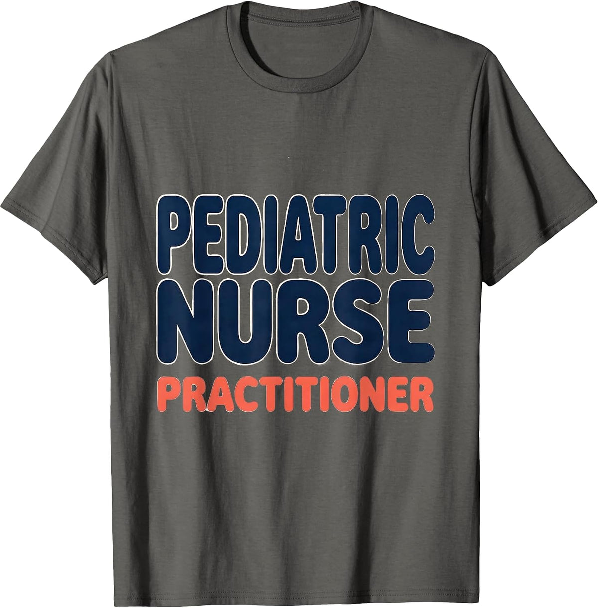 Pediatric Nurse Practitioner Cute Animal Pediatric Nurse T-Shirt - Asphalt Grey