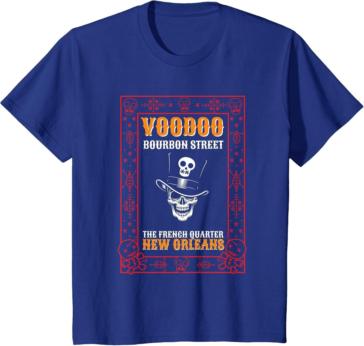 Mardi Gras Voodoo Lover Black Magic Carnival Fan Voodoo Doll T-Shirt - Royal Blue