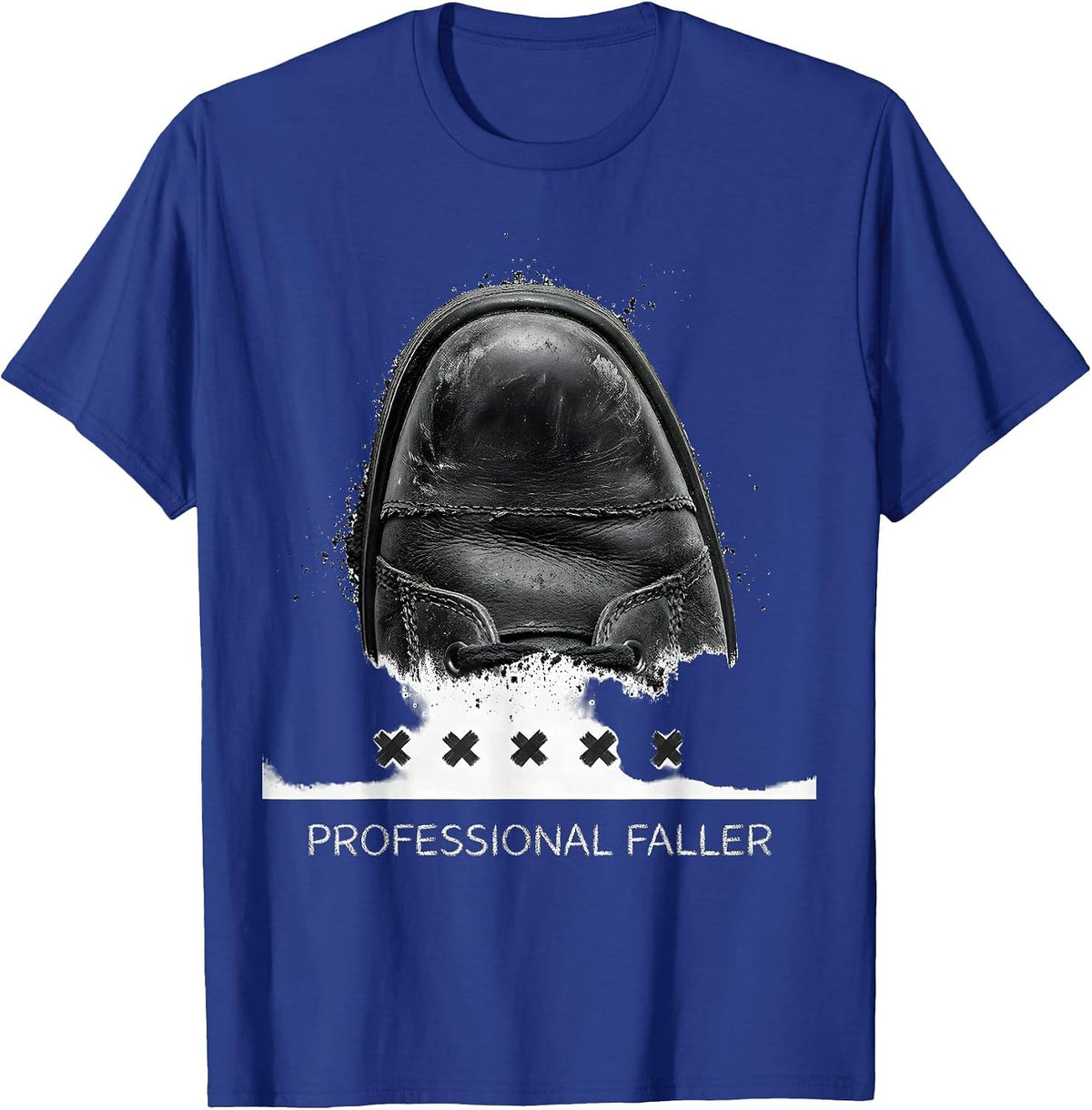Men's Professional Faller Funny Rock Climbing Bouldering Humor T-Shirt - Royal Blue