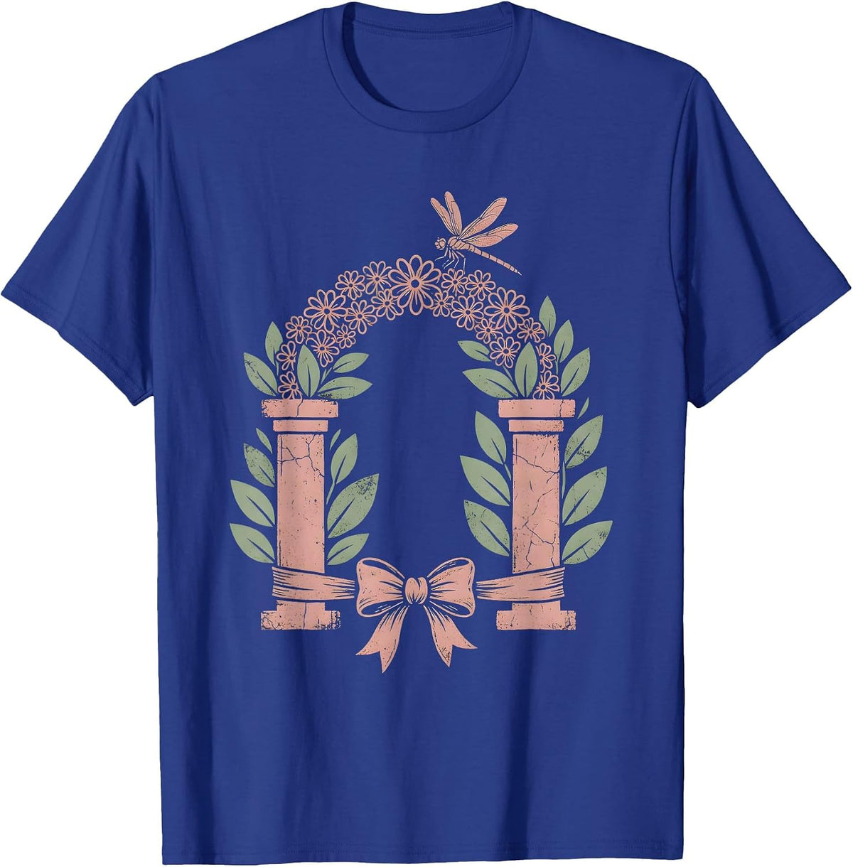 Bridal Wedding Arch with Climbing Roses Graphic T-Shirt - Royal Blue