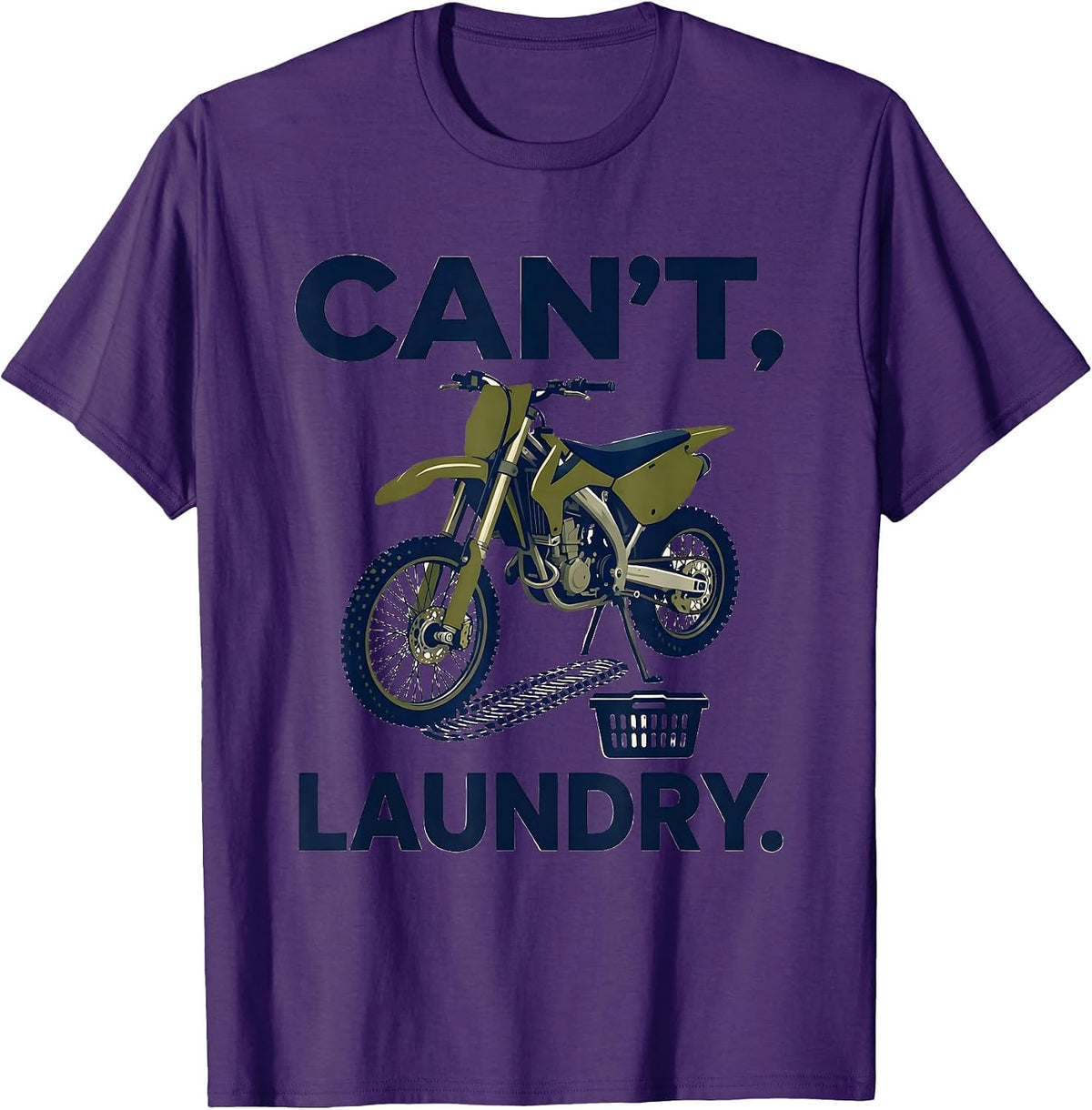 Men's Cant. Laundry. Editorial Conceptual Dirt Bike Motocross T-Shirt - Purple
