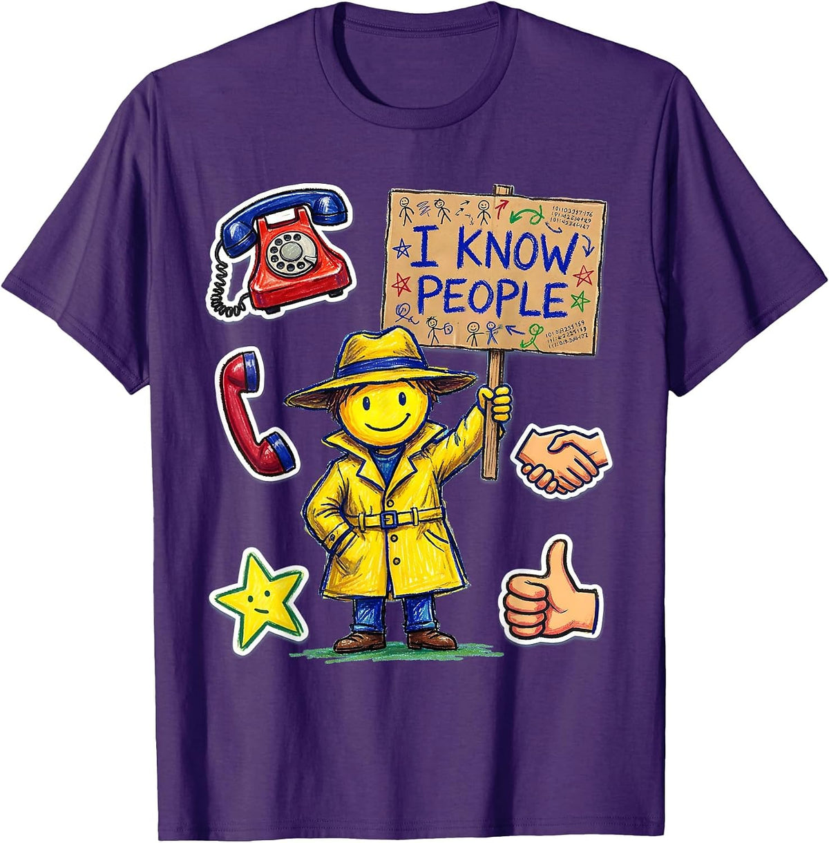 I Cant But I Know A Guy Networking Humor Design T-Shirt - Purple