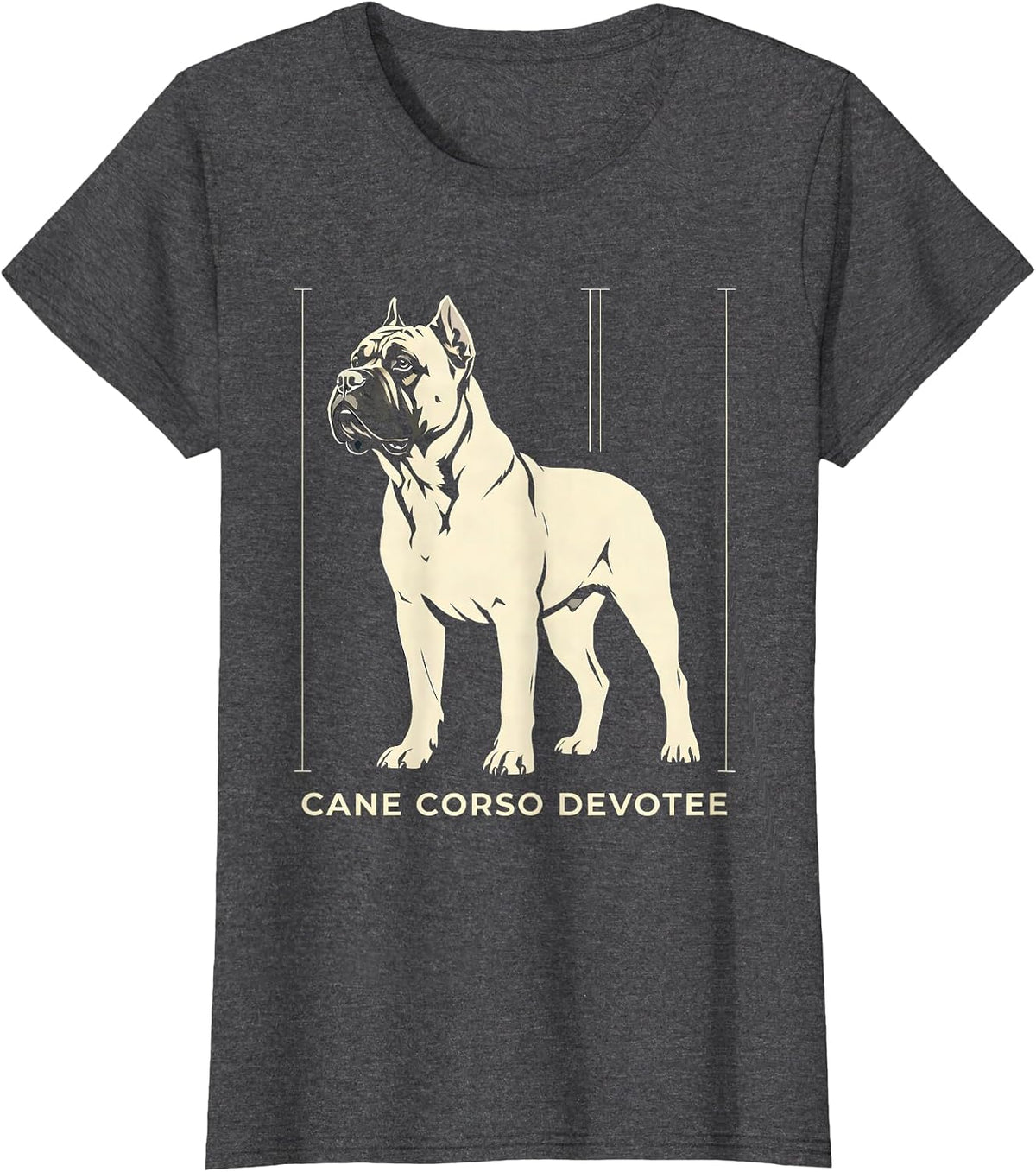 Women's Cane Corso Devotee Dog Owner Breed Pride T-Shirt - Dark Heather Grey