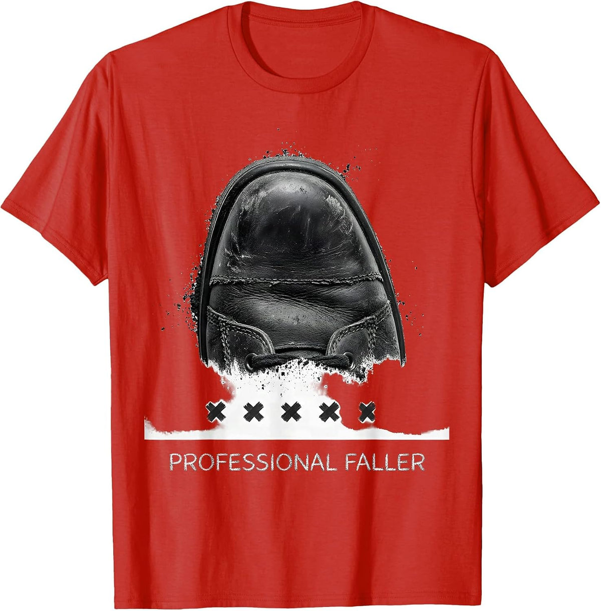 Men's Professional Faller Funny Rock Climbing Bouldering Humor T-Shirt - Red
