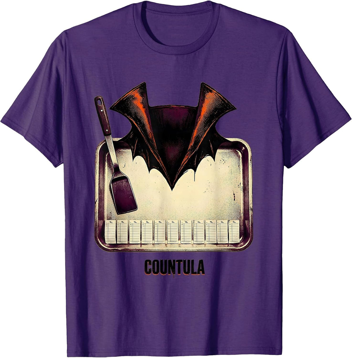 Countula Funny Pharmacy Staff Halloween Pharmacist Tech Crew T-Shirt - Purple