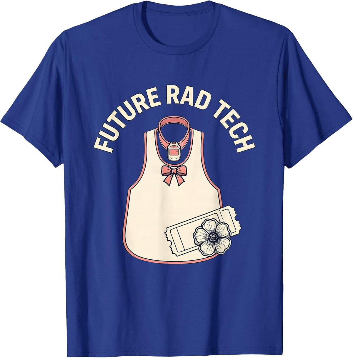 Future Rad Tech Funny Radiologic Technologist Coquette Bow T-Shirt - Royal Blue