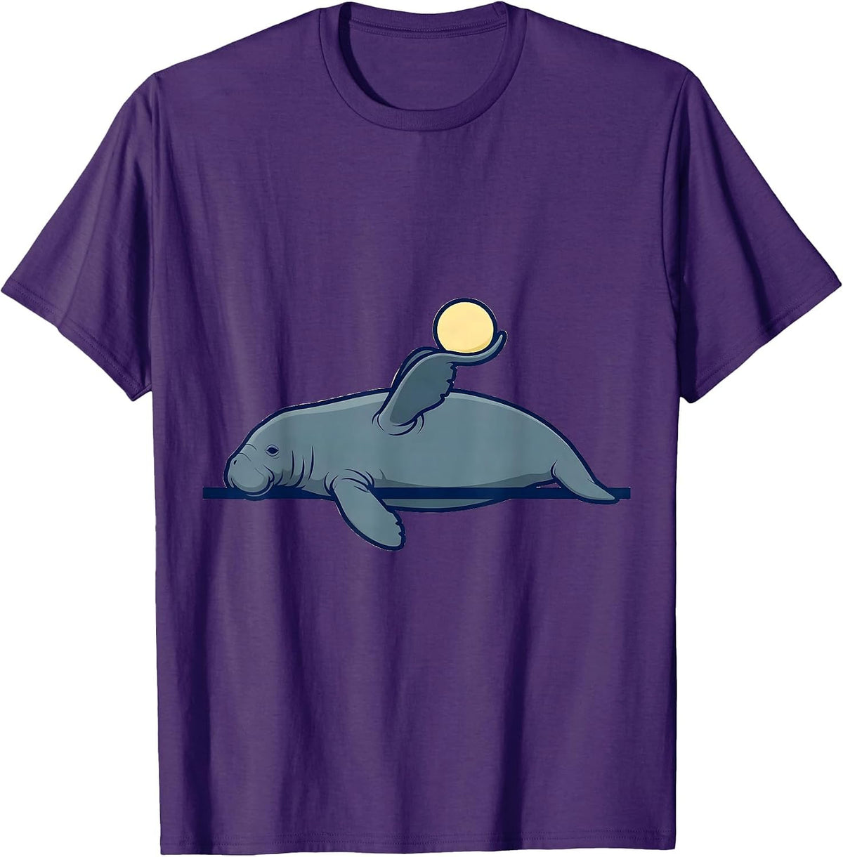 Men's Manatee Sea Cow Funny Animal Lover Humor T-Shirt - Purple