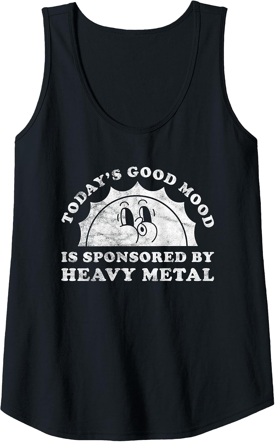 Funny Cute Vintage Retro Heavy Metal or Heavy Metal Tank Top - Black