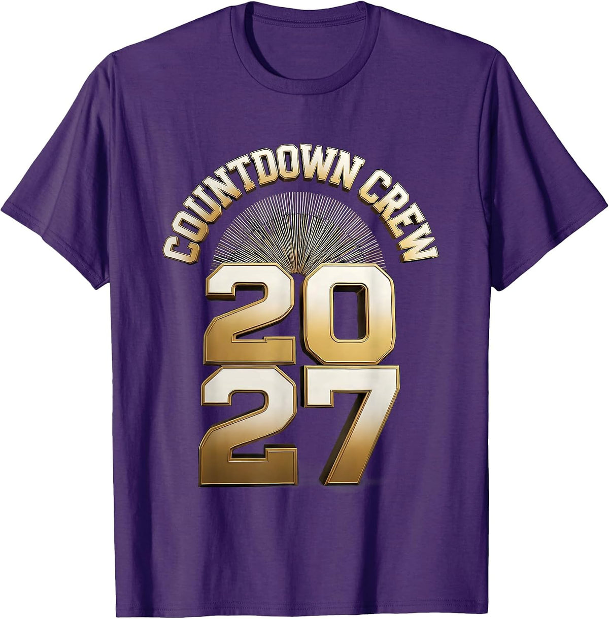 Men's Countdown Crew 2027 New Year's Eve Party Family Matching T-Shirt - Purple