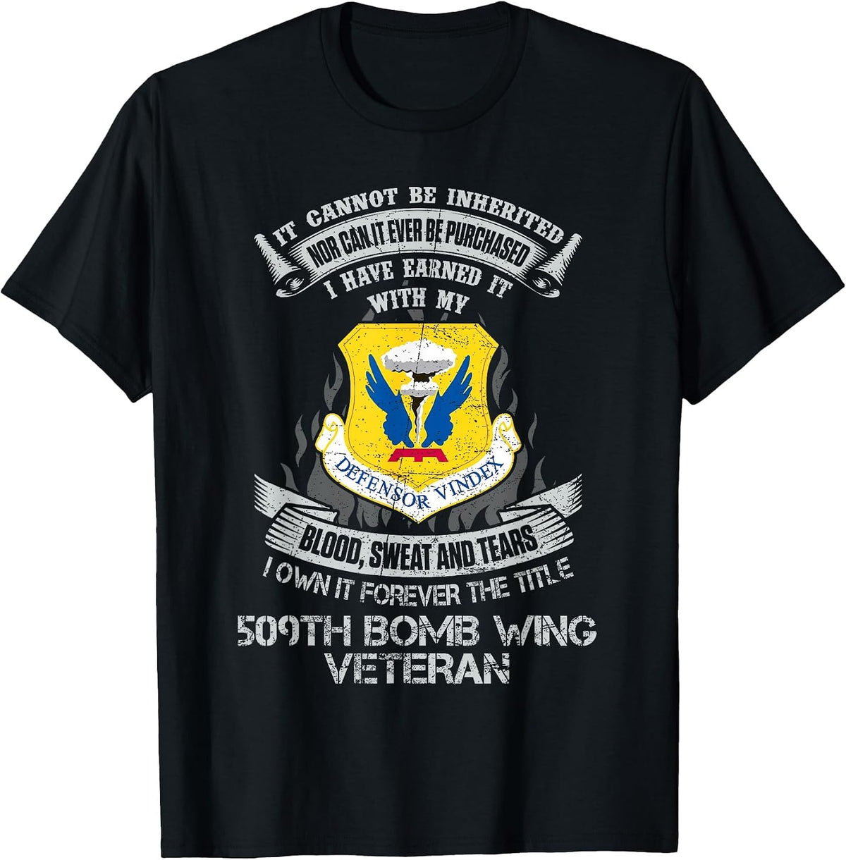 Own Forever The Title 509th Bomb Wing Proud US Veteran T-Shirt - Black