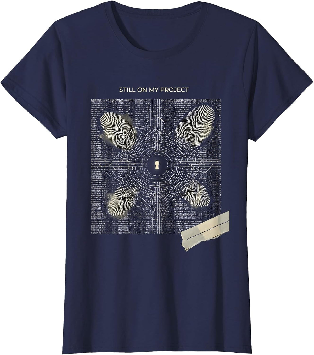 Women's Still On My Project Funny Rock Climbing Bouldering Pun T-Shirt - Navy Blue