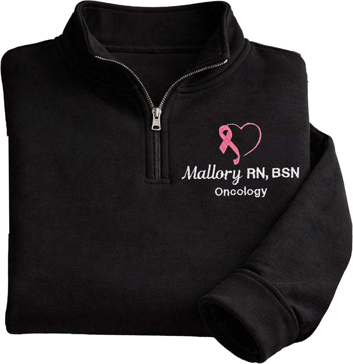Personalized Embroidered Nurse Quarter Zip Sweatshirt, Gift for Nurse Doctor, Graduation Gifts for Nurses - 10 Oncology